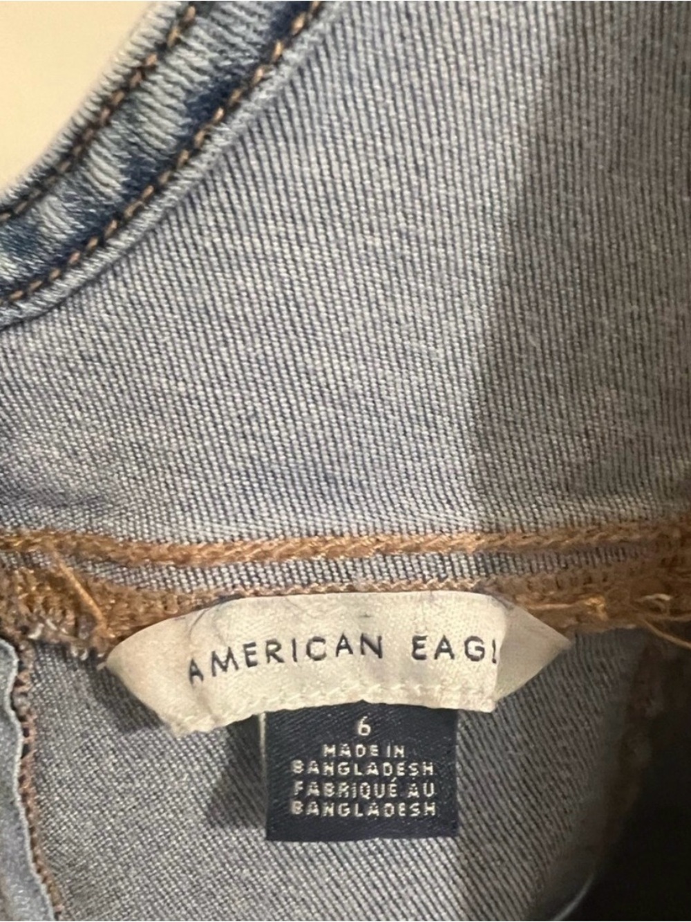 American Eagle denim mini dress. Size 6 - Picture 3 of 4